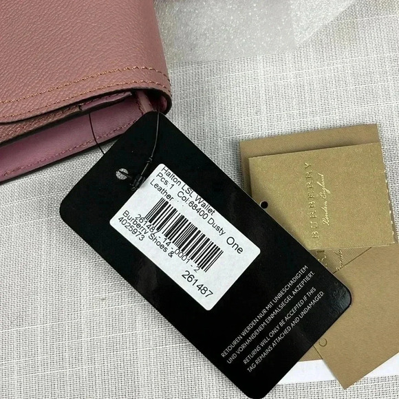 NWT Authentic Burberry Dusty Pink Hamilton Soft Grain Leather Wallet Bi-fold - Picture 12 of 16